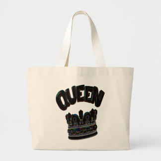 queen.glowrainbow large tote bag