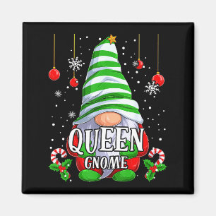 Queen Gnome Christmas Pajamas Matching Family Grou Magnet