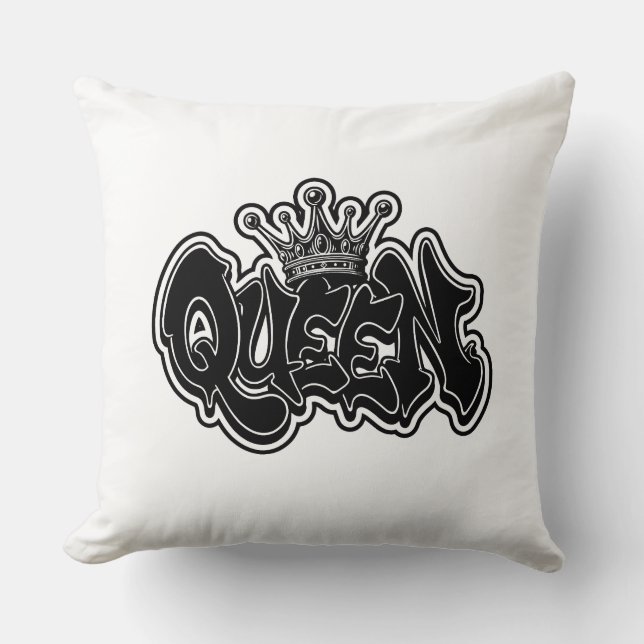 Queen Graffiti Design Cushion (Front)