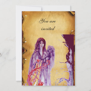 QUEEN GUINEVERE, Brown Parchment Invitation