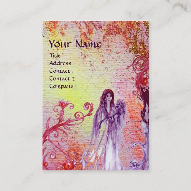 QUEEN GUINEVERE MONOGRAM BUSINESS CARD (Front)