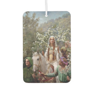 Queen Guinevere's Maying (by John Collier) Car Air Freshener