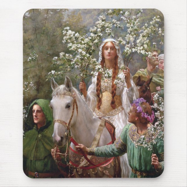 Queen Guinevere's Maying c. 1900 by John Collier Mouse Pad (Front)