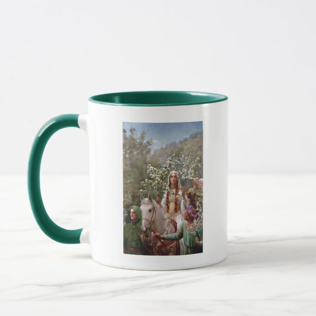 Queen Guinevere's Maying c. 1900 by John Collier Mug (Left)