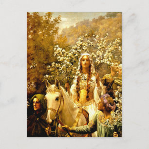 Queen Guinevere's Maying Postcard