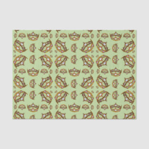 Queen Hearts Gold Crowns Tiaras mint tissue paper