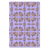 Queen Hearts Gold Crowns Tiaras periwinkle tissue Tissue Paper (Vertical)