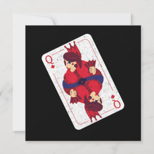 Queen Hearts Playing Cards Casino Poker Game Gift