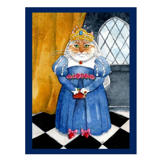 Queen Heather royal cat post card
