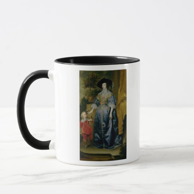 Queen Henrietta Maria and her dwarf Mug (Left)