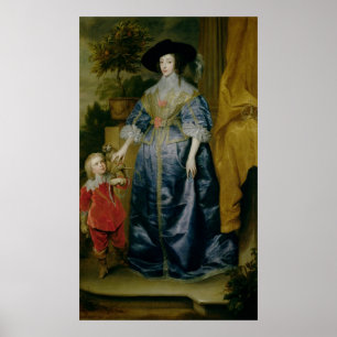 Queen Henrietta Maria and her dwarf Poster