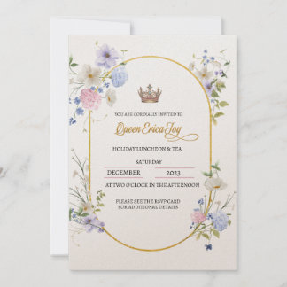 Queen Holiday Luncheon Invitation