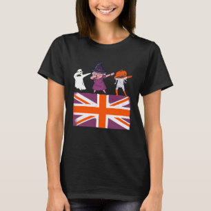 Queen II Dabbing Elizabeth Pumpkin Mummy Ghost Kid T-Shirt