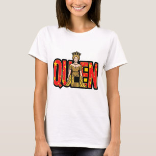 Queen Illustration With Regal Woman T-Shirt
