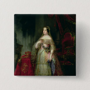 Queen Isabella II  of Spain 15 Cm Square Badge