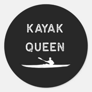 Queen Kayak Shirt - Funny - Camping Outdoors - Fis Classic Round Sticker
