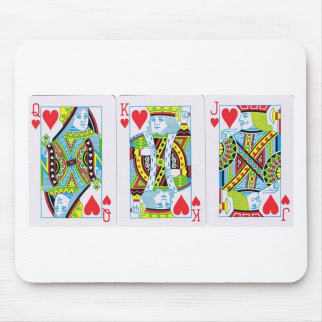 Queen,King,Jack of Hearts Mouse Pad (Front)
