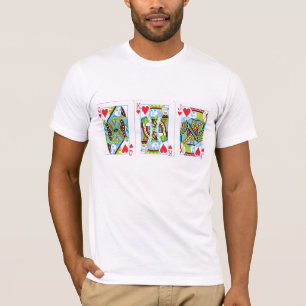 Queen,King,Jack of Hearts T-Shirt