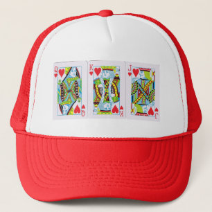 Queen,King,Jack of Hearts Trucker Hat