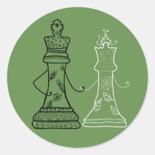 Queen & King Love Chess Sticker