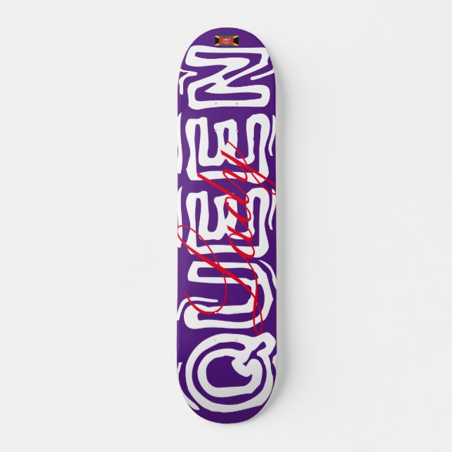 QUEEN  LADY   JMT  7 3/4" Skateboard Deck (Front)