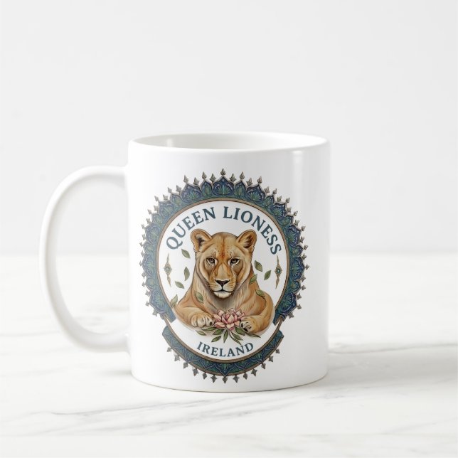 Queen Lioness. Ireland Coffee Mug (Left)