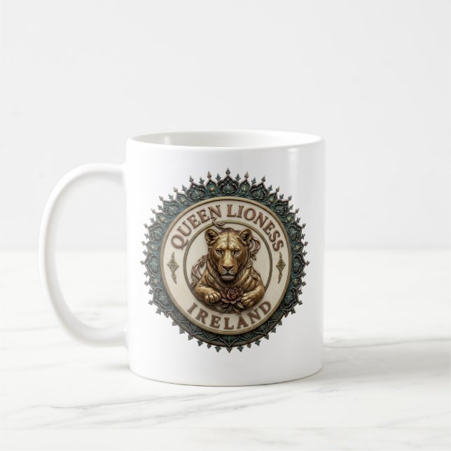 Queen Lioness. Ireland Coffee Mug (Left)