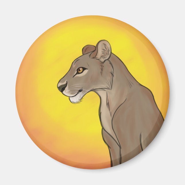 Queen Lioness Magnet (Front)