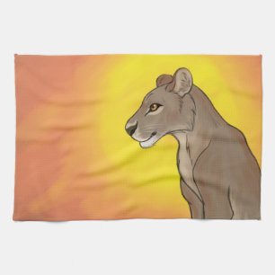 Queen Lioness Tea Towel