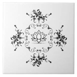Queen Lotus Ceramic Tile