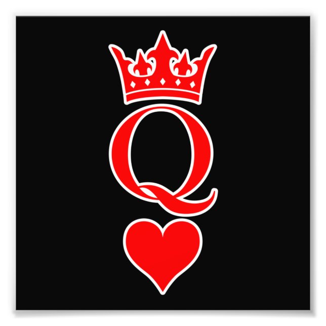 Queen Love Valentine Romantic Valentines Day Coupl Photo Print (Front)