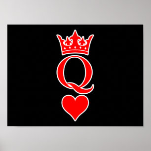 Queen Love Valentine Romantic Valentines Day Coupl Poster