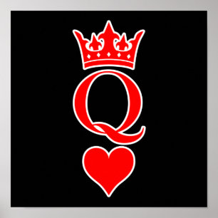 Queen Love Valentine Romantic Valentines Day Coupl Poster