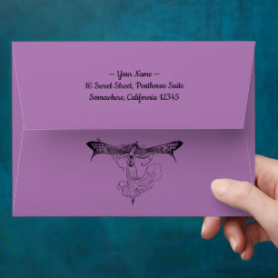 Queen Mab Fairy, Sweet Sixteen in Purple Envelope