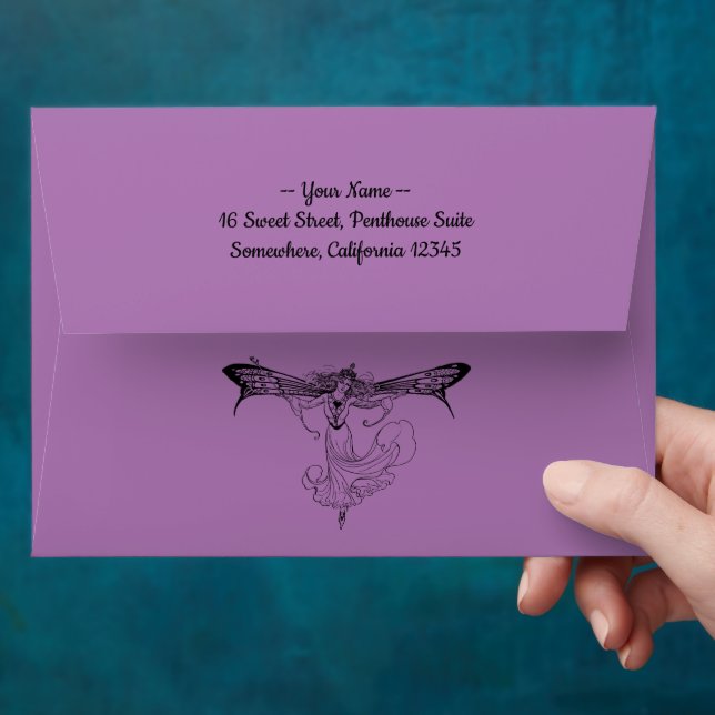 Queen Mab Fairy, Sweet Sixteen in Purple Envelope (Hand)