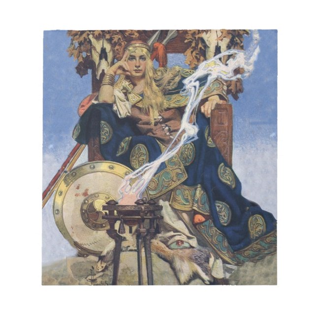 Queen Maeve Warrior Princess Fantasy Art Notepad (Front)