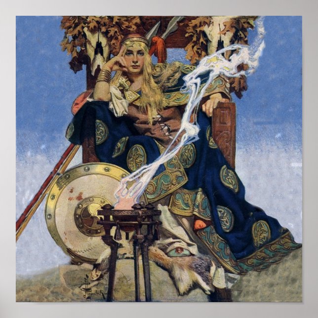 Queen Maeve Warrior Princess Fantasy Art Poster (Front)