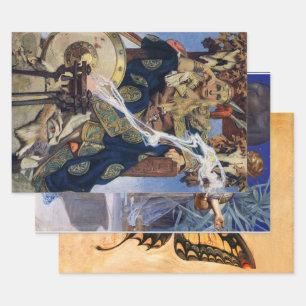 Queen Maeve Warrior Princess Fantasy Art Wrapping Paper Sheet