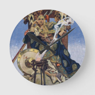 Queen Maeve Warrior Woman Princess Round Clock