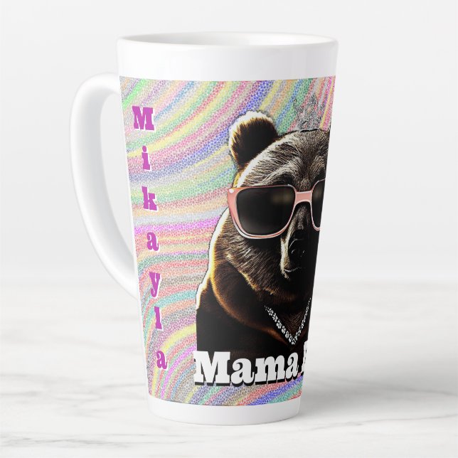 Queen Mama Bear Latte Mug (Left Angle)