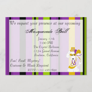 Queen Mardi Gras Invitation