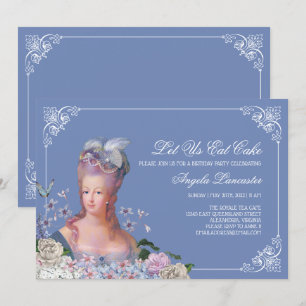 Queen Marie Antoinette Let Us Eat Cake Party Invitation