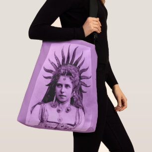 Queen Marie of Romania as the Sun Queen - lavender Crossbody Bag