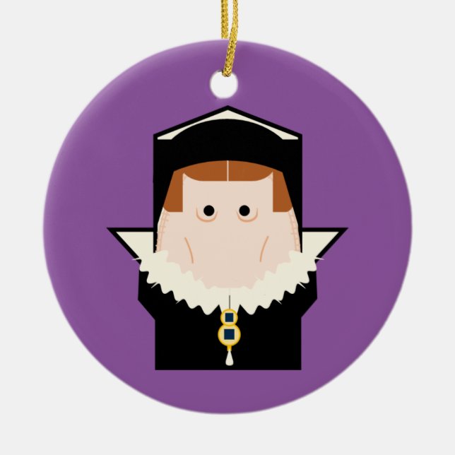 Queen Mary I Ceramic Ornament (Front)