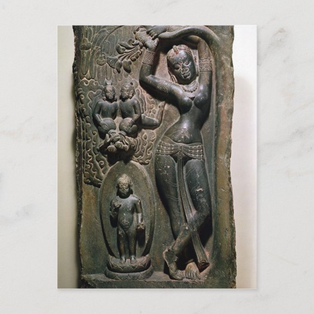 Queen Maya giving birth to the future Buddha Postcard (Front)