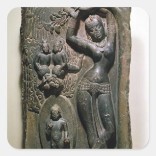 Queen Maya giving birth to the future Buddha Square Sticker