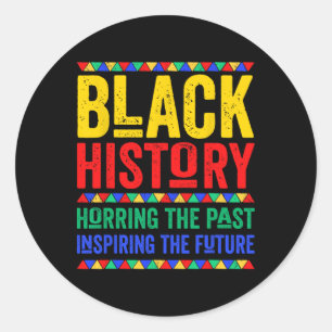 Queen Melanin Black Women Africa Map Black History Classic Round Sticker