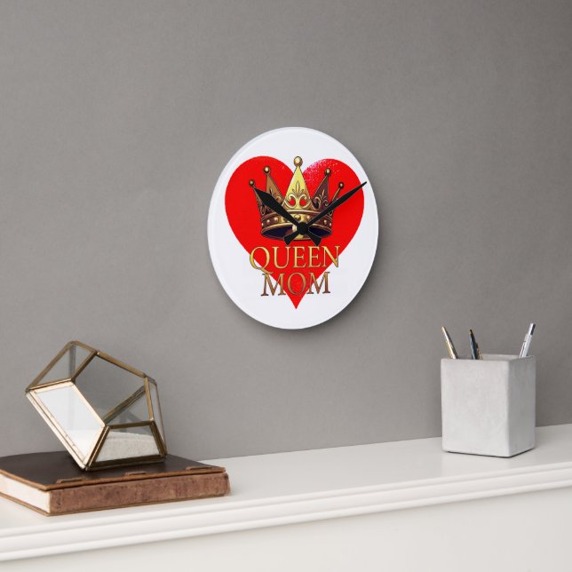QUEEN MOM ROUND CLOCK (Office)