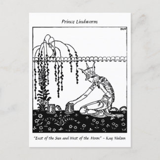 Queen Mother Dilemma in the garden Art Nouveau Postcard