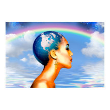 Queen Mother Earth Rising - 36" x 24"